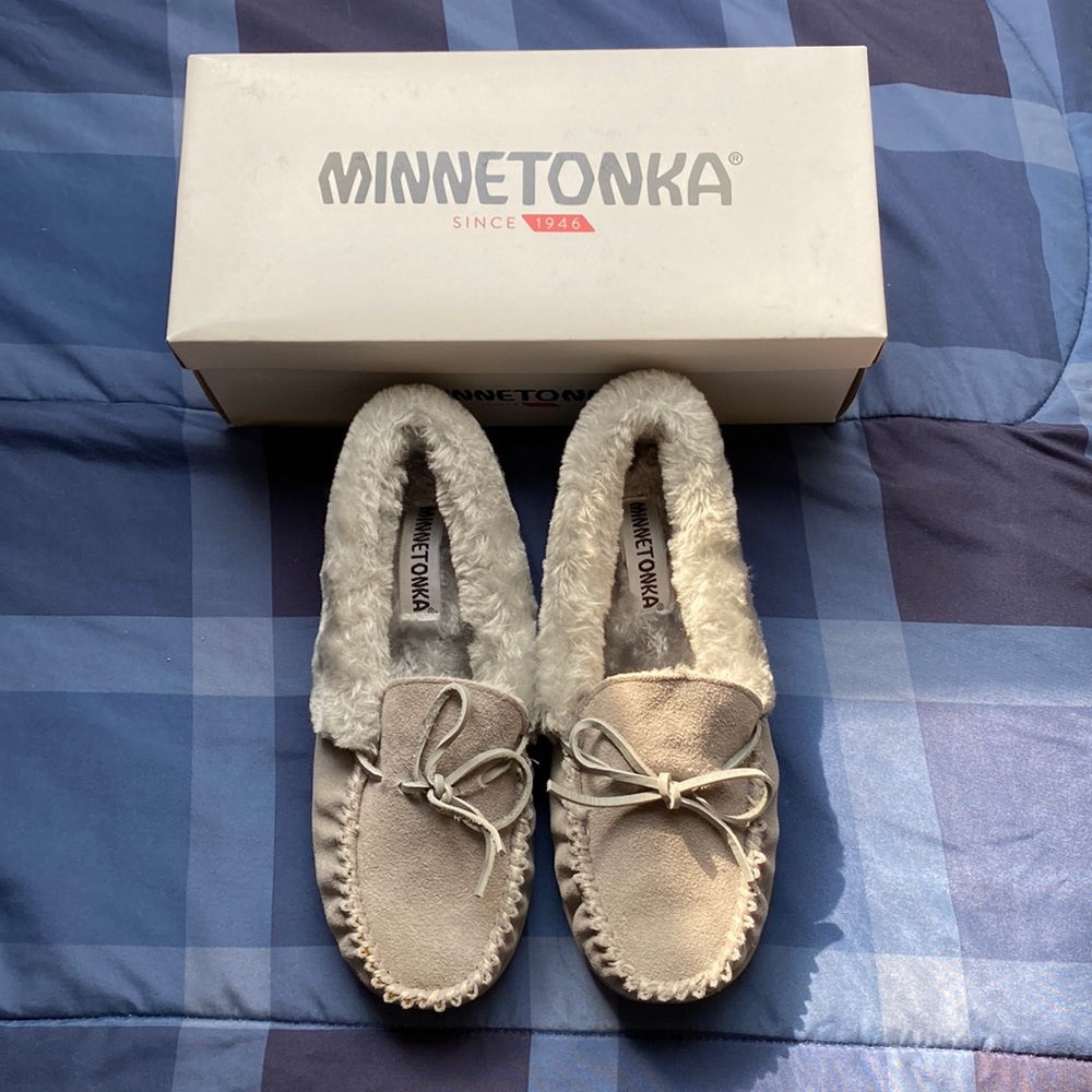 Grey MINNETONKA Slippers